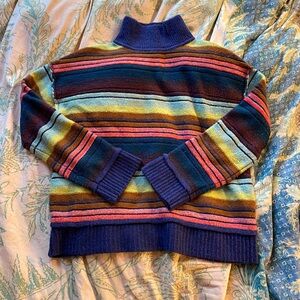 Vintage Striped Turtleneck Sweater
